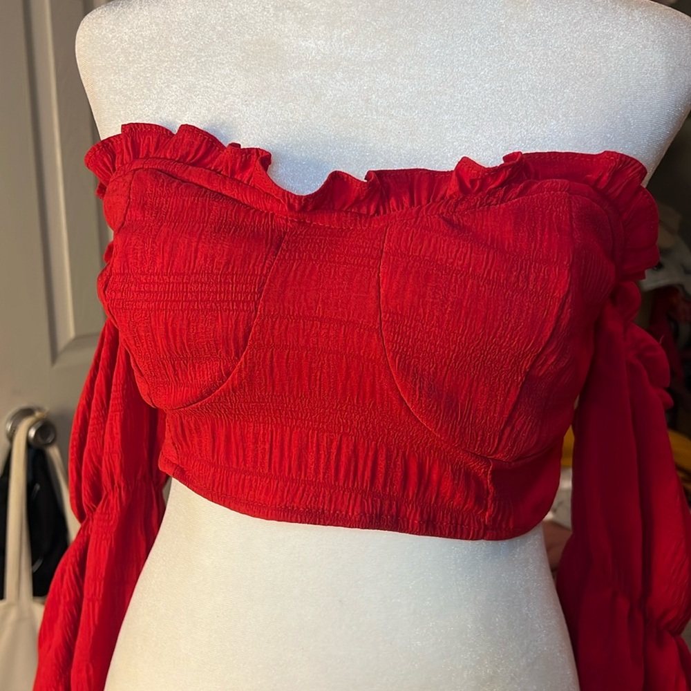 Red Crop Top